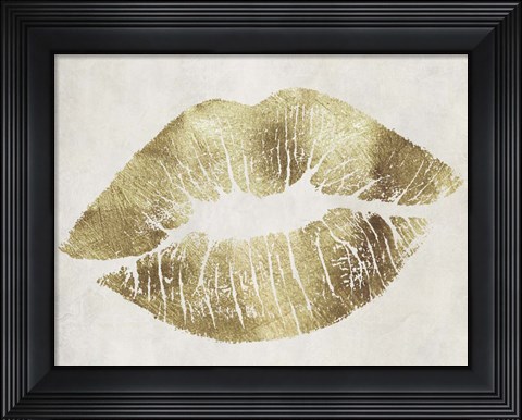 Framed Hollywood Kiss Gold Print