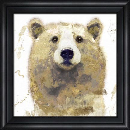 Framed Golden Forest - Bear Print