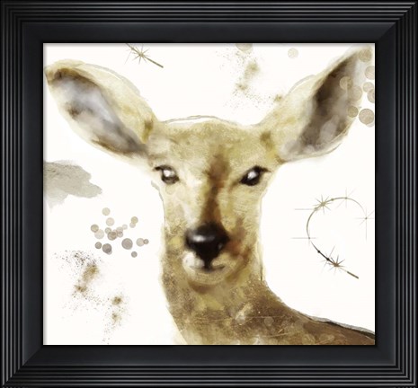 Framed Golden Forest - Deer Print