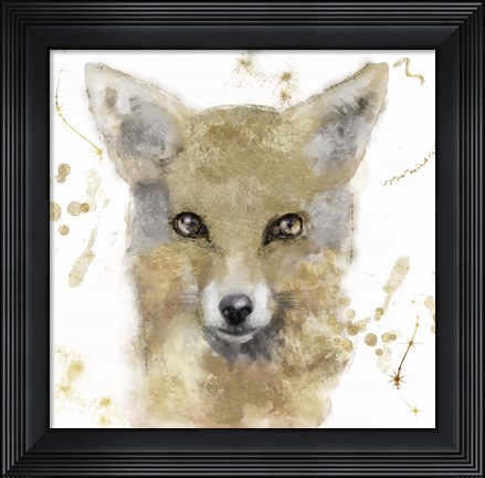 Framed Golden Forest - Fox Print
