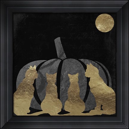 Framed Halloween Cats Print