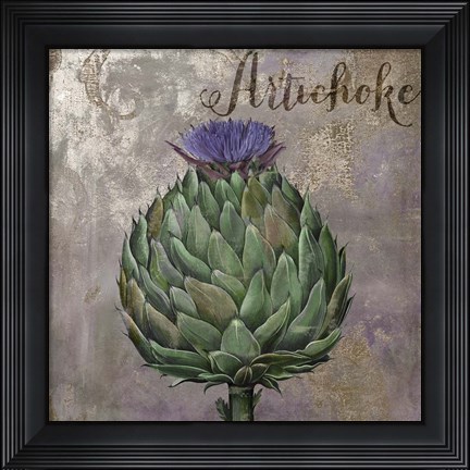 Framed Medley Gold Artichoke Print