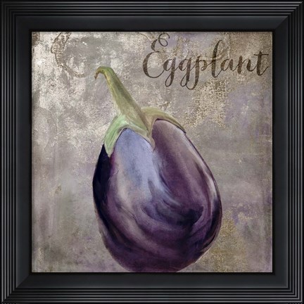 Framed Medley Gold Eggplant Print
