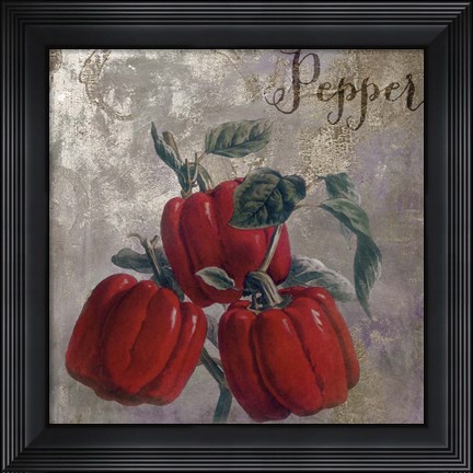 Framed Medley Gold Peppers Print