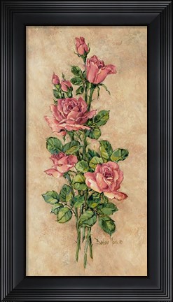 Framed Wood Rose I Print