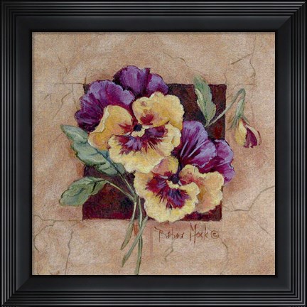 Framed Pansy Square Print