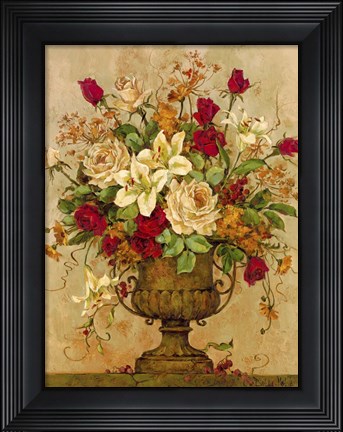 Framed Floral Reflections I Print