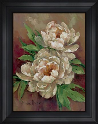 Framed White Peonies II Print