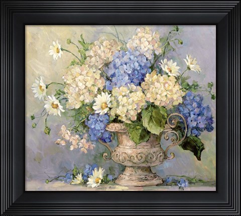 Framed Blue and White Delight Print