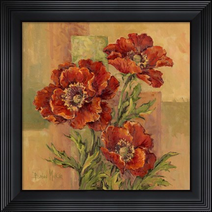Framed Terracotta Poppies Print