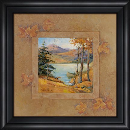 Framed Autumn Lodge II Print