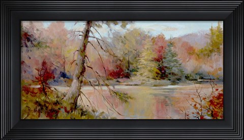 Framed Reflections on the Lake II Print