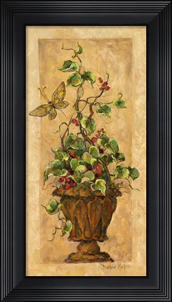 Framed Topiary with Butterfly Print