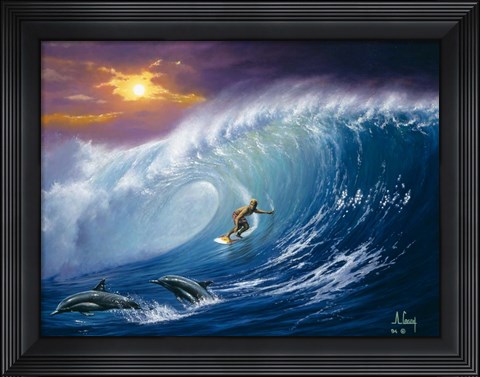 Framed Catching the Wave Print