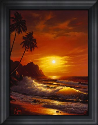 Framed Orange Glow Print