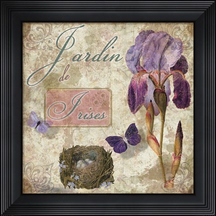 Framed Jardin de Fleurs III Print