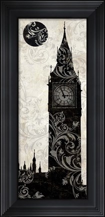 Framed Moon Over London Print