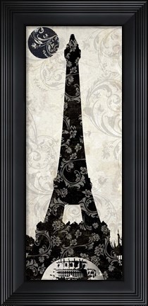 Framed Moon Over Paris Print
