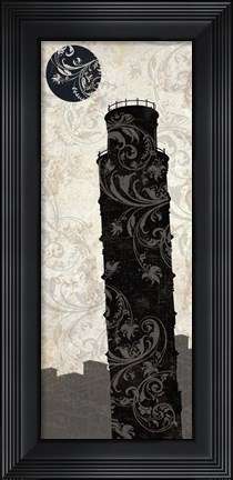 Framed Moon Over Pisa Print