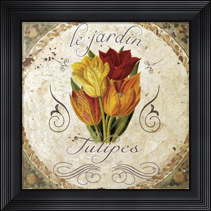 Framed Le Jardin I Print