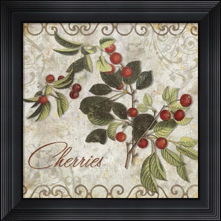 Framed Pastoral Fruits III Print