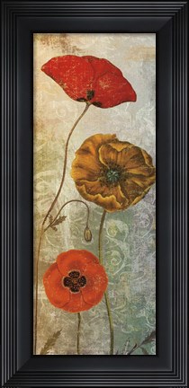 Framed Dancing Poppies II Print