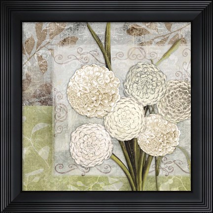 Framed Dahlias for Donna I Print