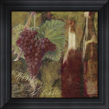 Framed Vino Rosso I Print