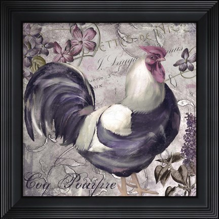 Framed Coqs Colores I Print