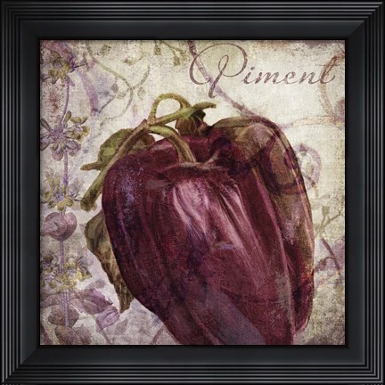 Framed Legumes Francais III Print