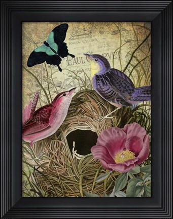 Framed Petals and Wings IV Print