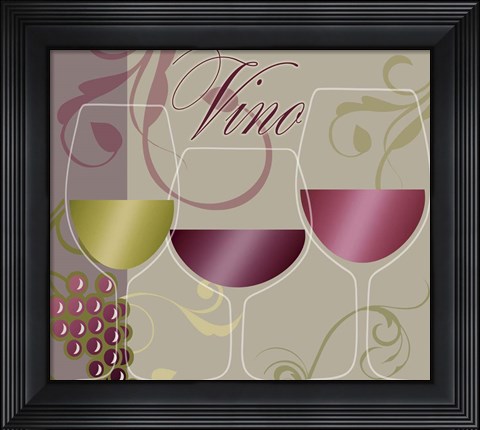 Framed Modern Wine I Print