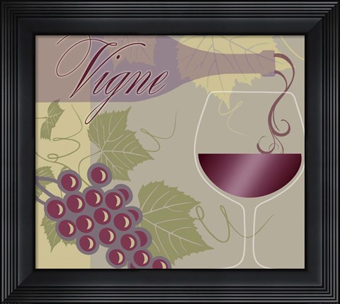 Framed Modern Wine II Print