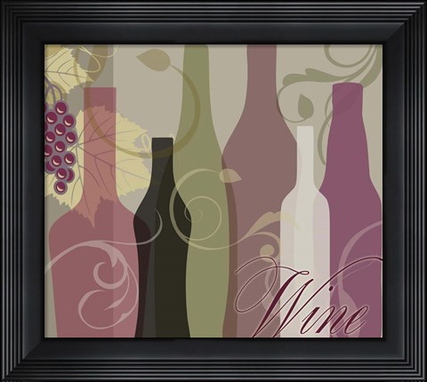 Framed Modern Wine III Print