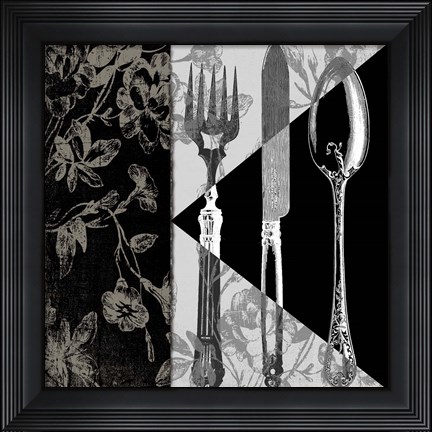 Framed Dinner Conversation I Print