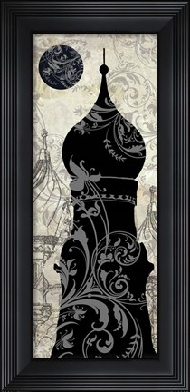 Framed Moon Over Moscow Print