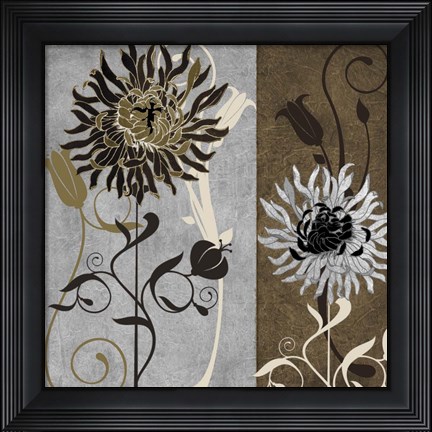 Framed Silver and Cinnamon I Print