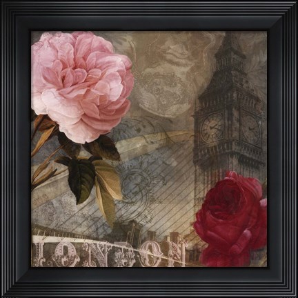 Framed Rose of London II Print