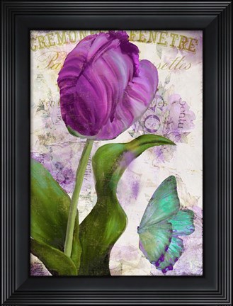 Framed Parrot Tulips II Print