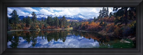 Framed Reflection of Clouds in Water, San Juan Mountains, Colorado Print