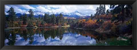 Framed Reflection of Clouds in Water, San Juan Mountains, Colorado Print