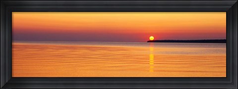Framed Sunset over Lake Superior, Wisconsin Print