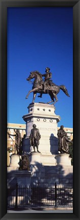 Framed Low Angle View of an Equestrian Statue, Richmond, Virginia Print