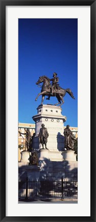 Framed Low Angle View of an Equestrian Statue, Richmond, Virginia Print