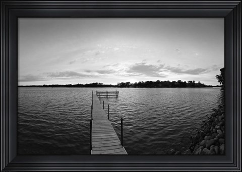 Framed Pier in Lake Minnetonka, Minnesota Print