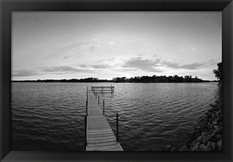 Framed Pier in Lake Minnetonka, Minnesota Print