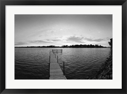 Framed Pier in Lake Minnetonka, Minnesota Print