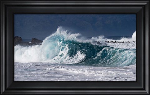 Framed Waves in Pacific Ocean, Hawaii Print