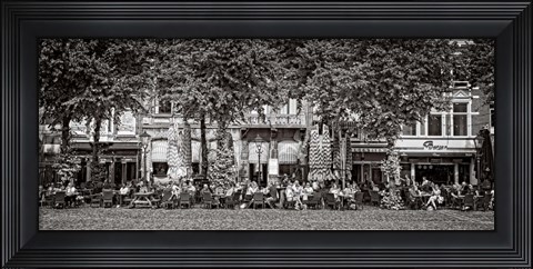 Framed People at Sidewalk Cafe, The Hague, Netherlands Print