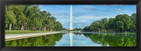 Framed Reflection of Washington Monument on Water, Washington DC Print